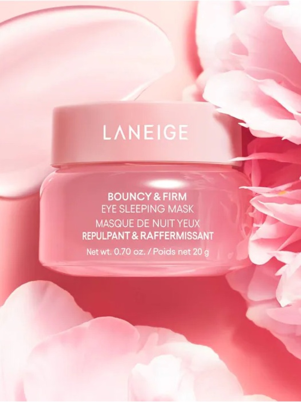 NEW LANEIGE Bouncy & Firm Eye Brightening Sleeping Mask with Peony + Collagen